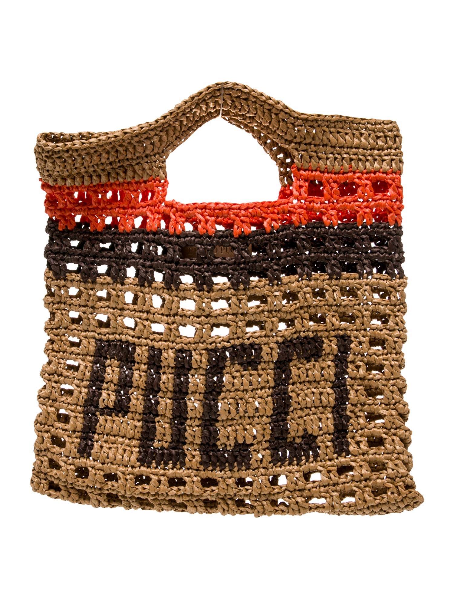 Emilio Pucci Raffia Top Handle Bag