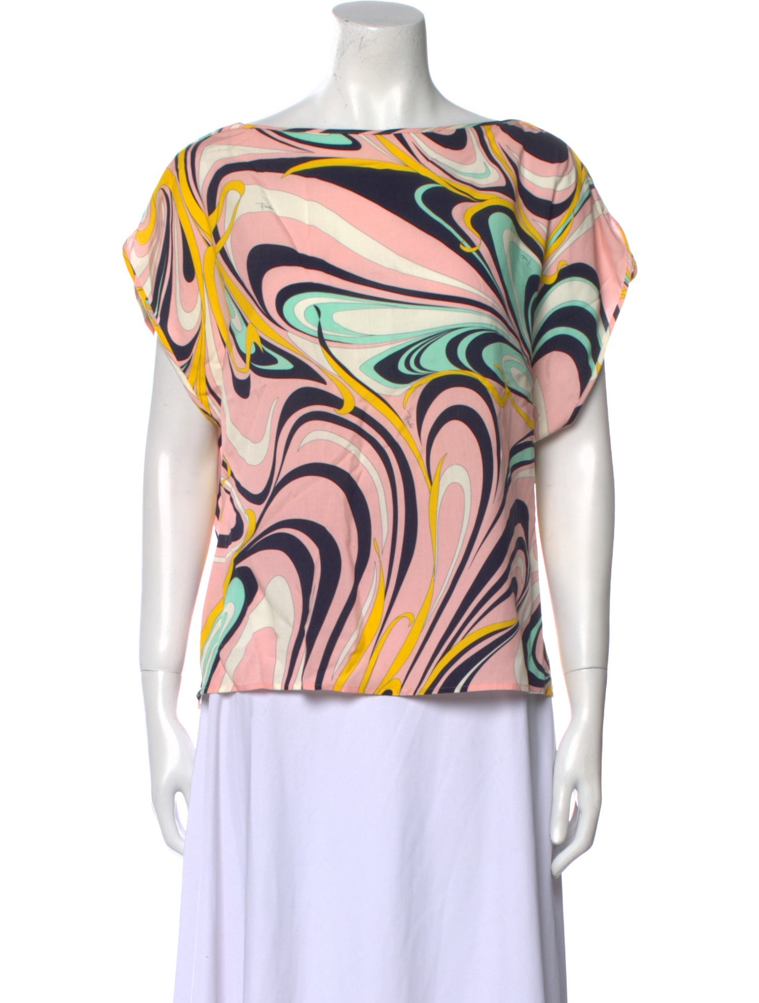 Emilio Pucci Silk Printed T-Shirt