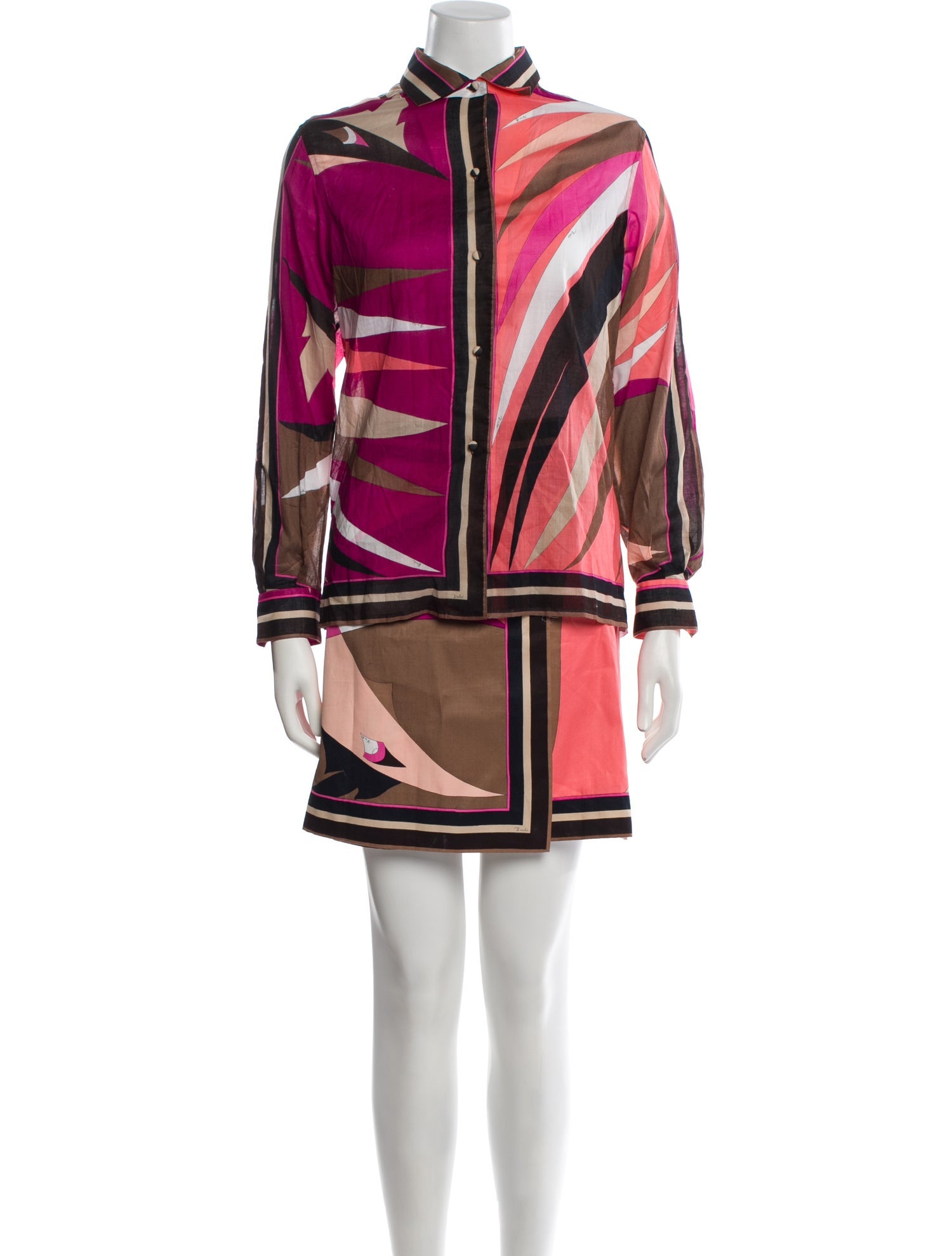 Emilio Pucci Vintage Late 1960's - Early 1970's Skirt Set