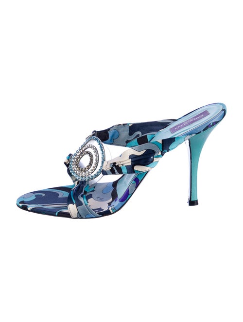 Emilio Pucci Satin Printed Slides