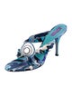 Emilio Pucci Satin Printed Slides