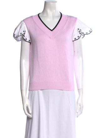 Emilio Pucci V-Neck Short Sleeve Top