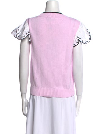 Emilio Pucci V-Neck Short Sleeve Top