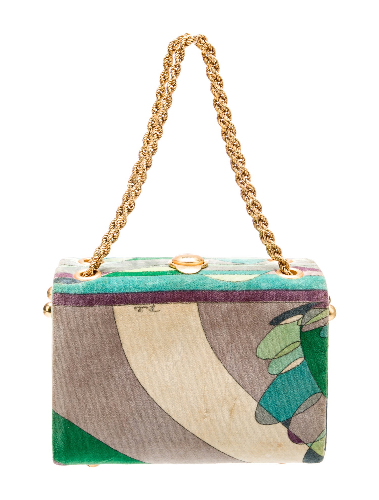 Emilio Pucci Velvet Top Handle Bag
