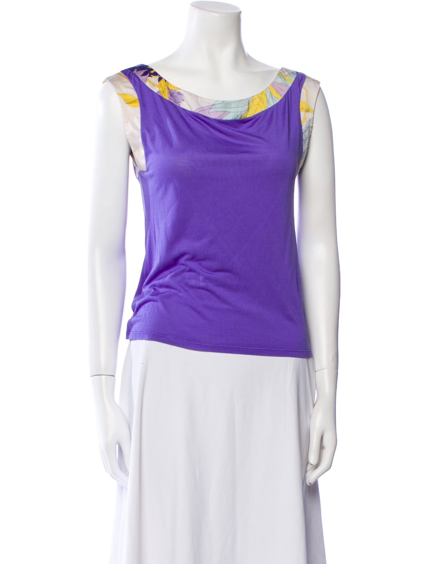 Emilio Pucci Silk Scoop Neck Top
