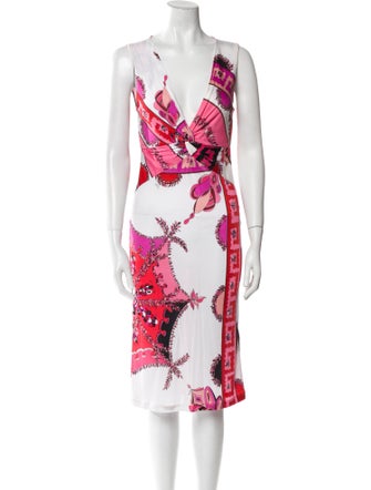 Emilio Pucci Printed Midi Length Dress