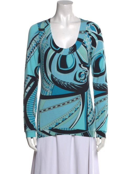 Emilio Pucci Printed Scoop Neck Tunic