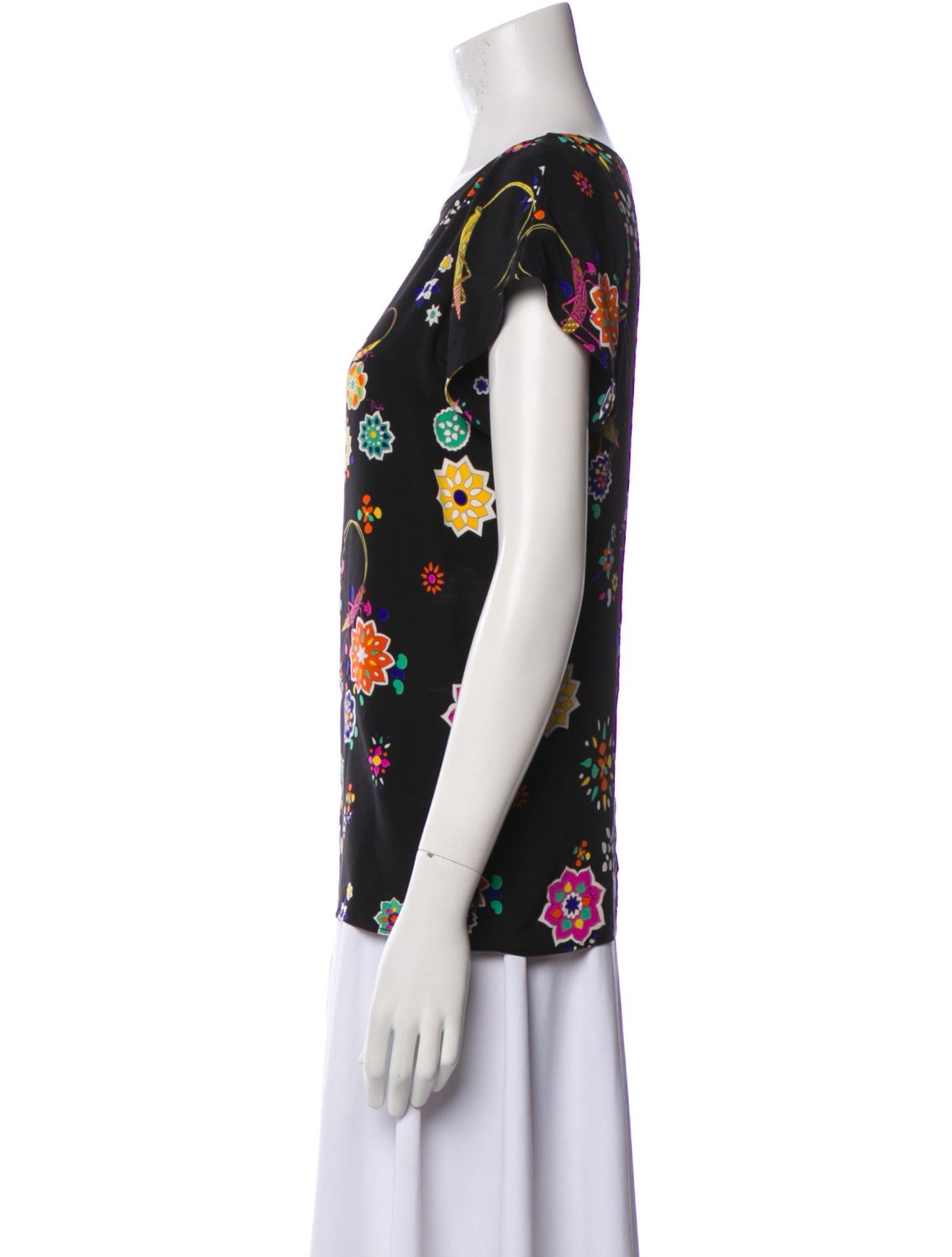 Emilio Pucci Printed Bateau Neckline T-Shirt