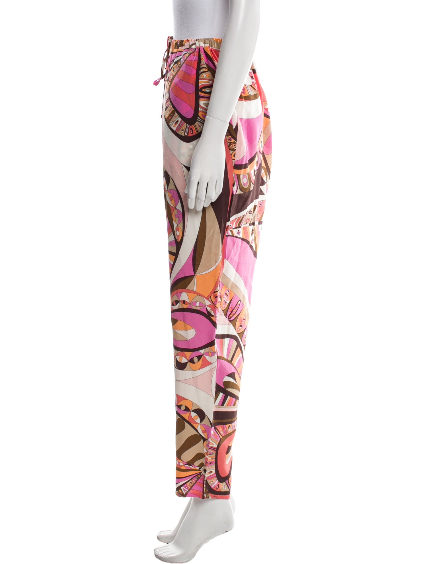 Emilio Pucci Silk Straight Leg Pants