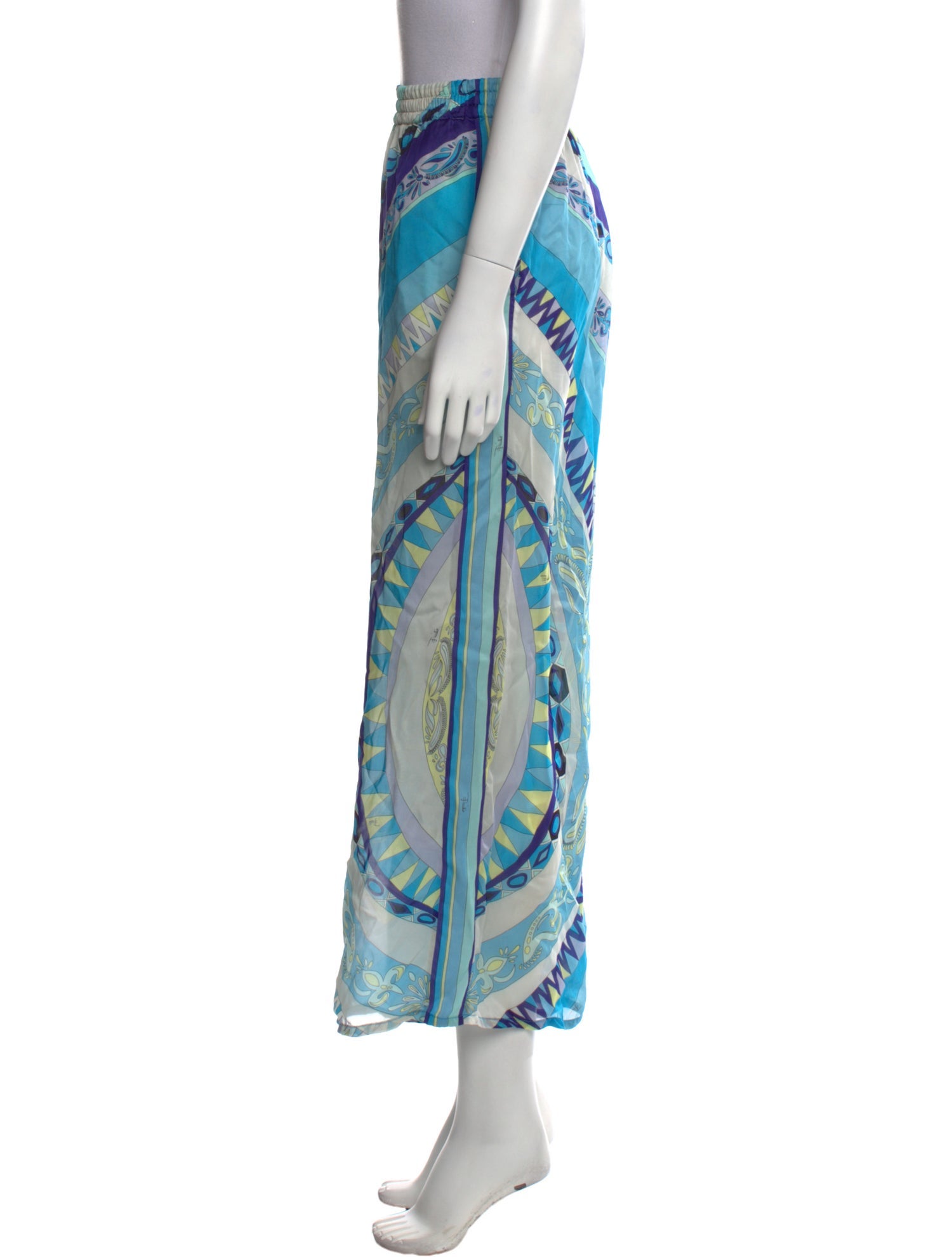 Emilio Pucci Silk Wide Leg Pants