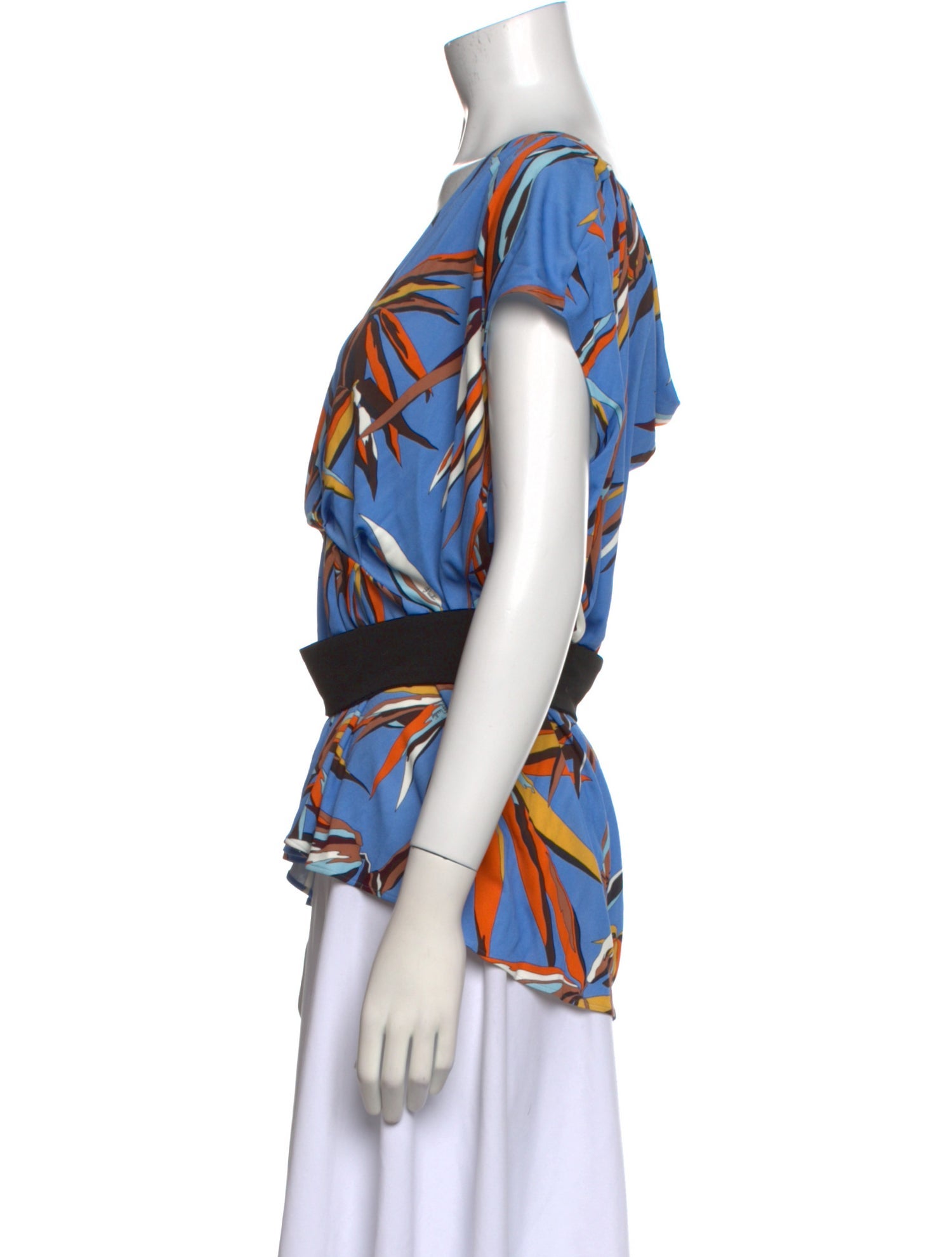 Emilio Pucci Printed V-Neck Blouse