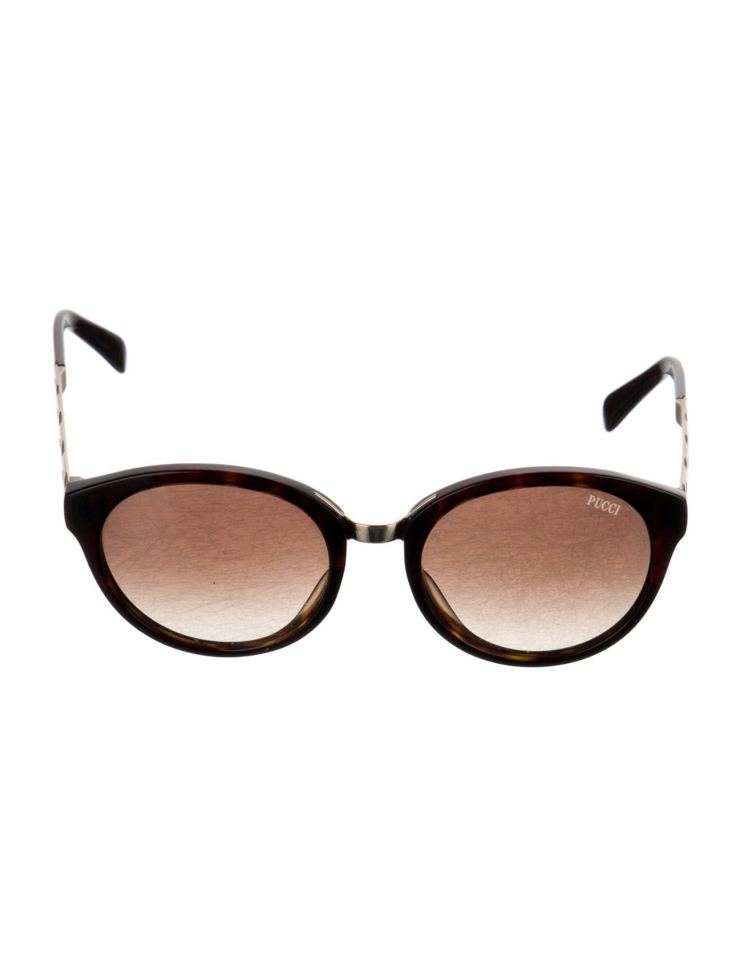 Emilio Pucci Round Gradient Sunglasses