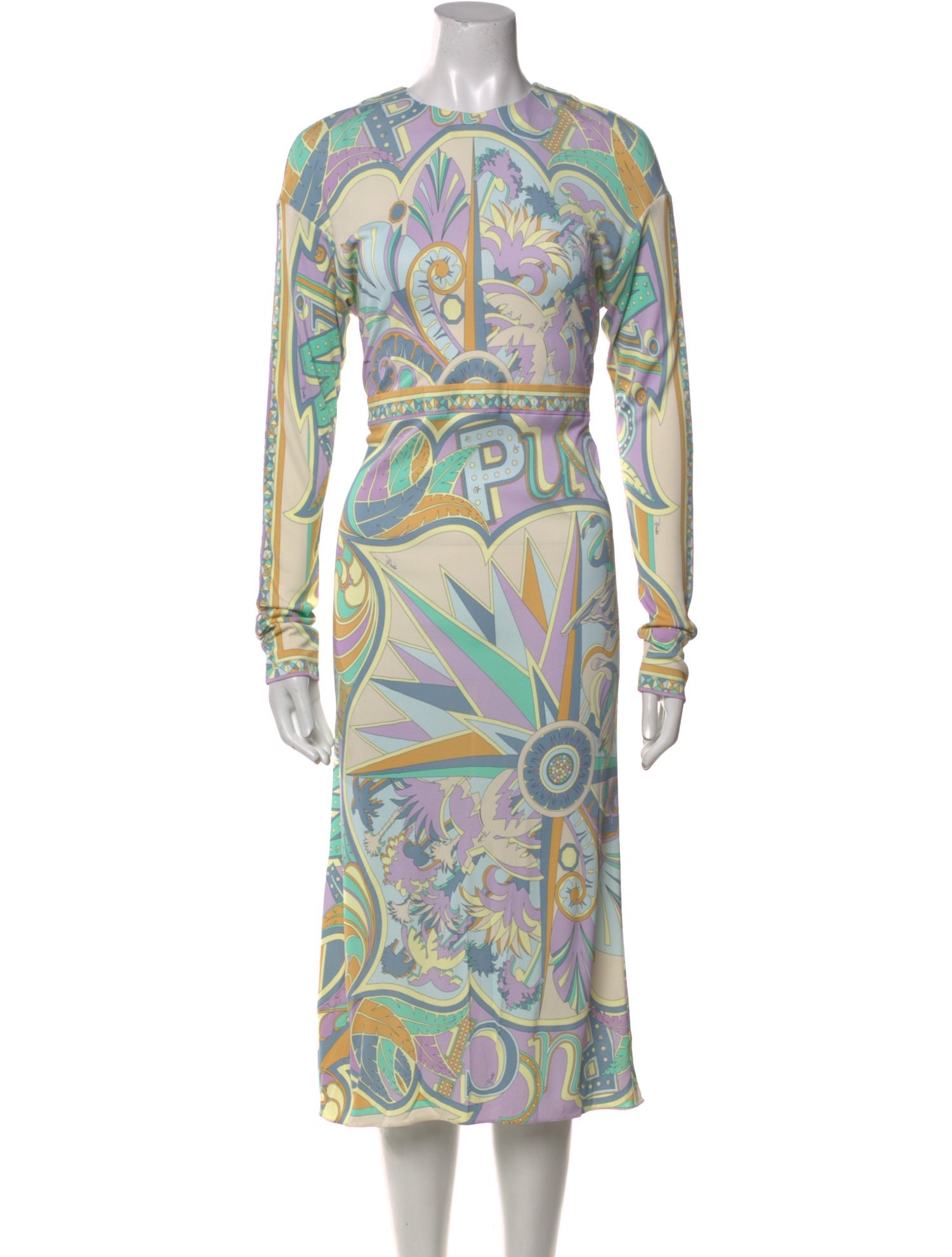 Emilio Pucci Printed Midi Length Dress