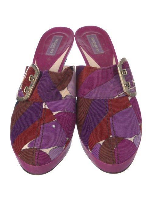 Emilio Pucci Colorblock Pattern Mules