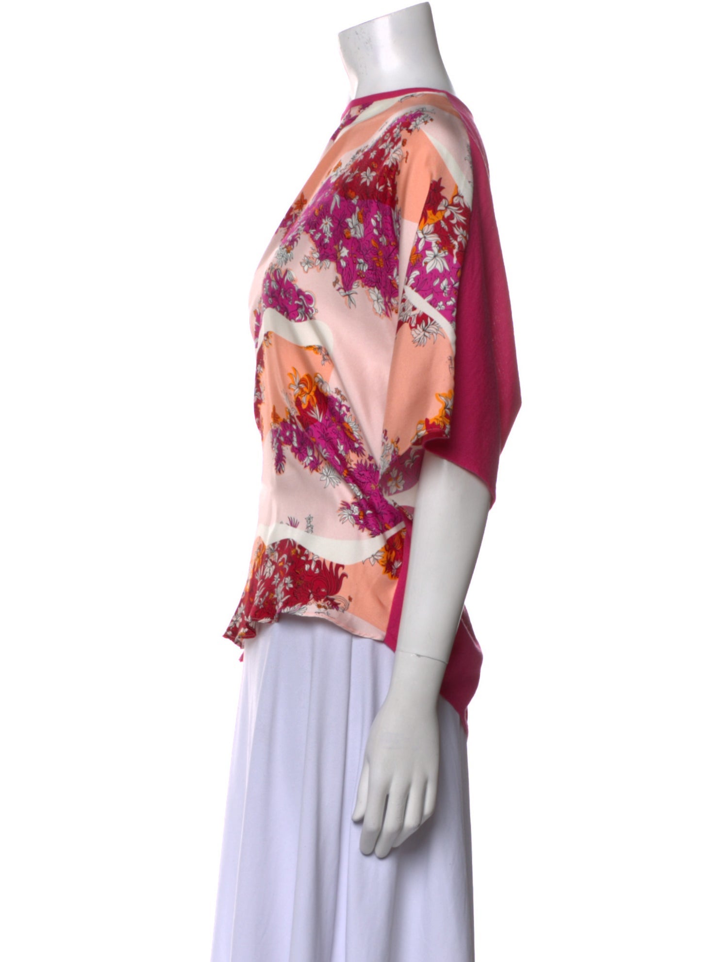 Emilio Pucci Silk Floral Print Blouse