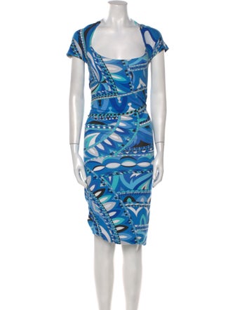 Emilio Pucci Printed Midi Length Dress