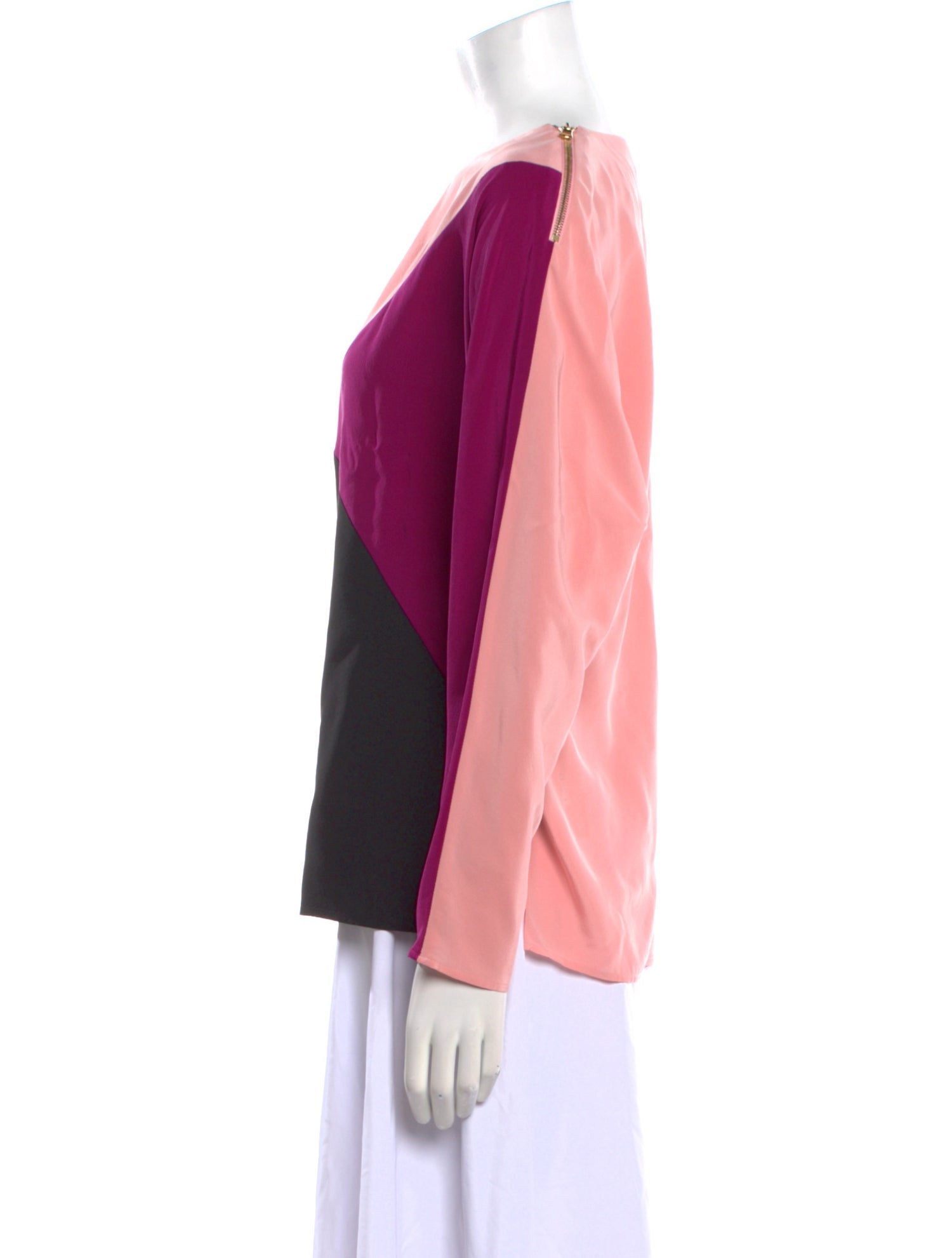 Emilio Pucci Silk Colorblock Pattern Sweatshirt
