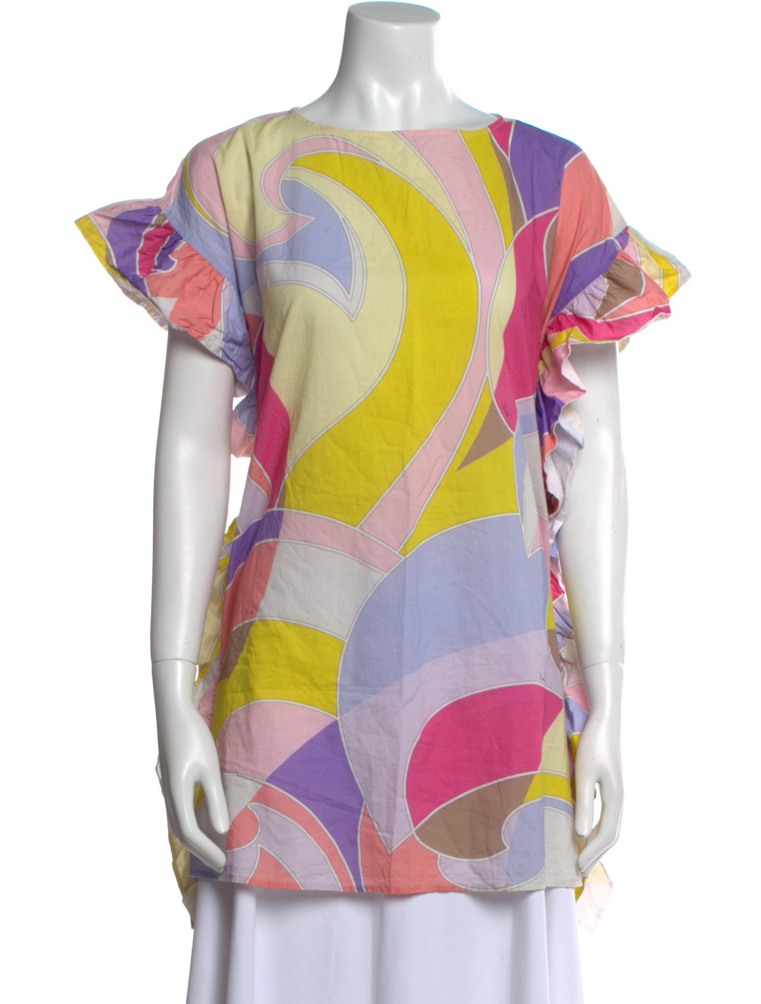 Emilio Pucci Printed Bateau Neckline Tunic