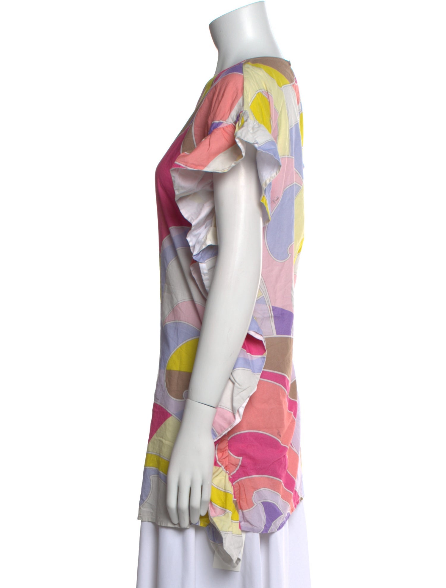 Emilio Pucci Printed Bateau Neckline Tunic