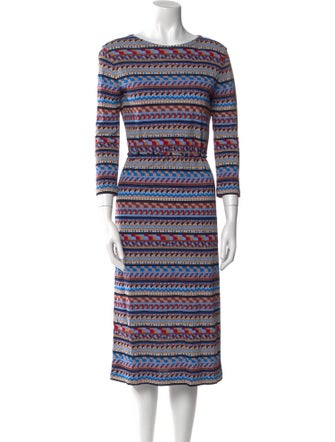 Emilio Pucci Striped Midi Length Dress