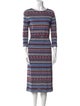 Emilio Pucci Striped Midi Length Dress
