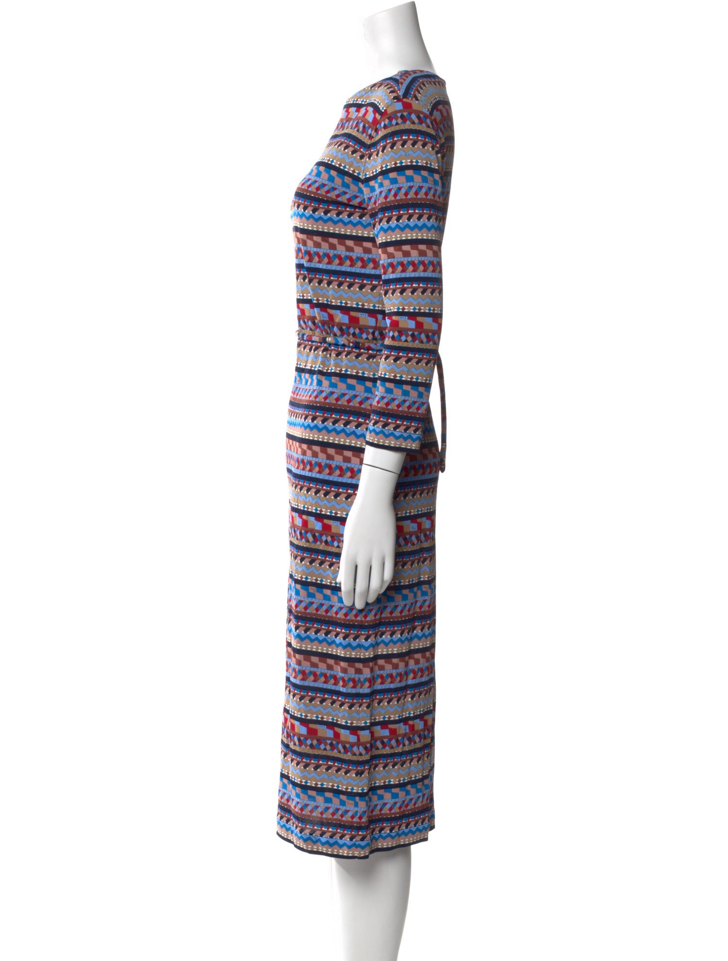 Emilio Pucci Striped Midi Length Dress