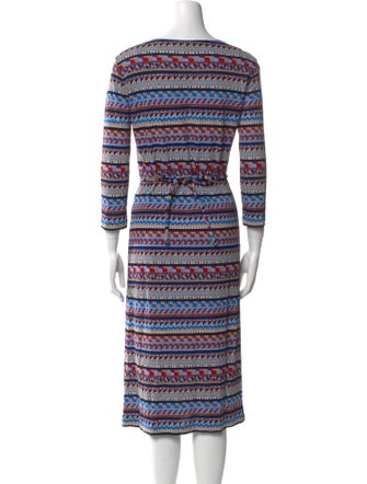 Emilio Pucci Striped Midi Length Dress
