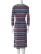 Emilio Pucci Striped Midi Length Dress