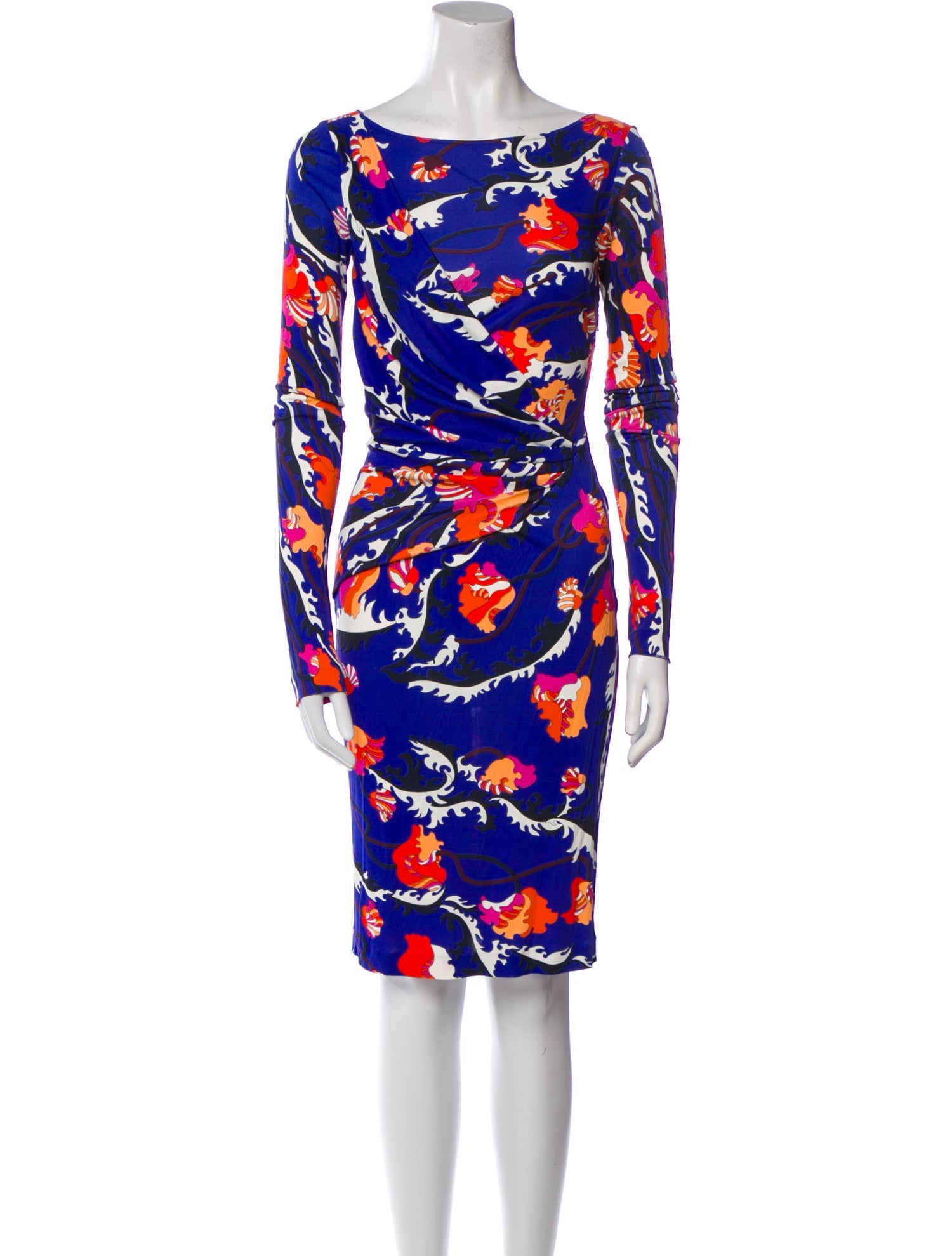 Emilio Pucci Floral Print Knee-Length Dress