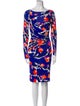 Emilio Pucci Floral Print Knee-Length Dress