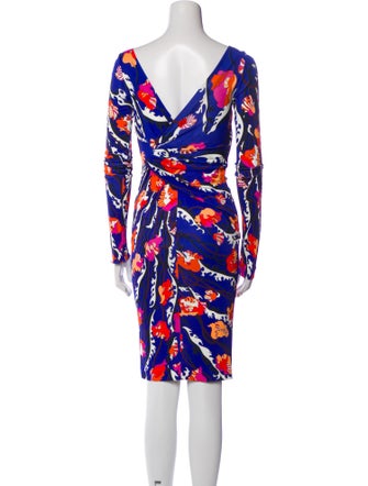 Emilio Pucci Floral Print Knee-Length Dress