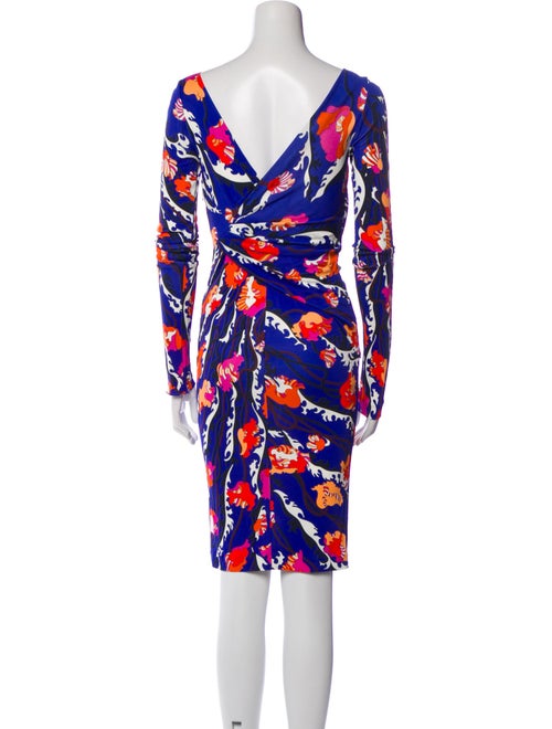 Emilio Pucci Floral Print Knee-Length Dress