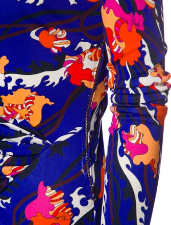 Emilio Pucci Floral Print Knee-Length Dress