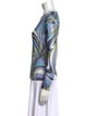 Emilio Pucci Printed Bateau Neckline Top