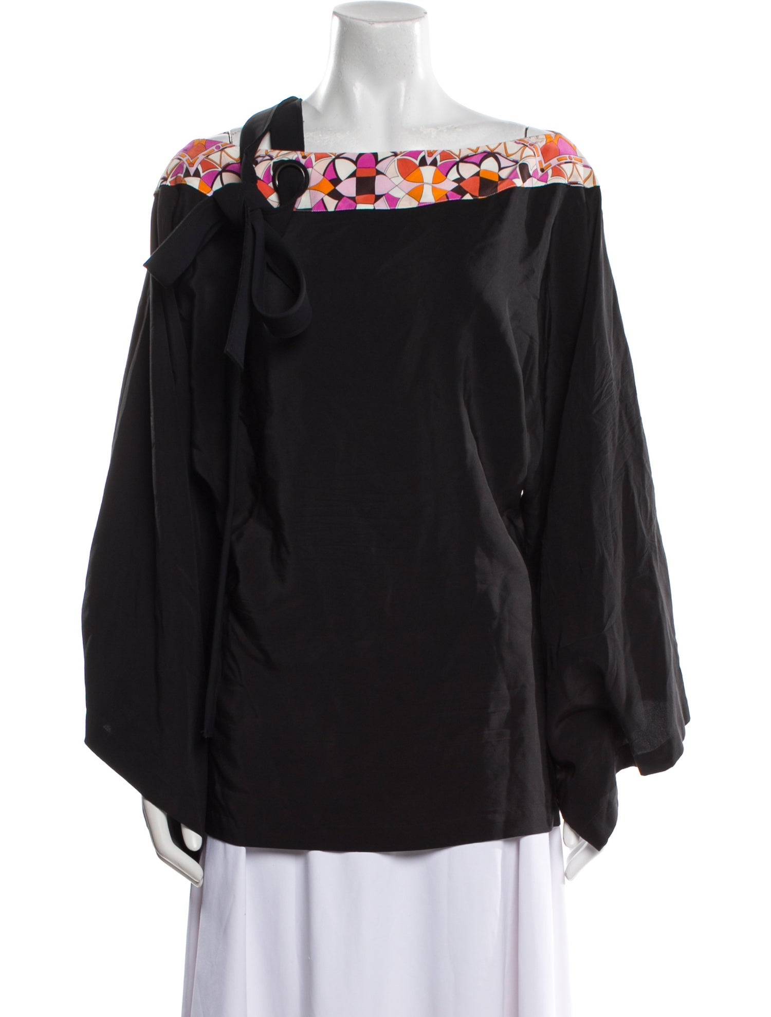 Emilio Pucci Silk Off-The-Shoulder Blouse