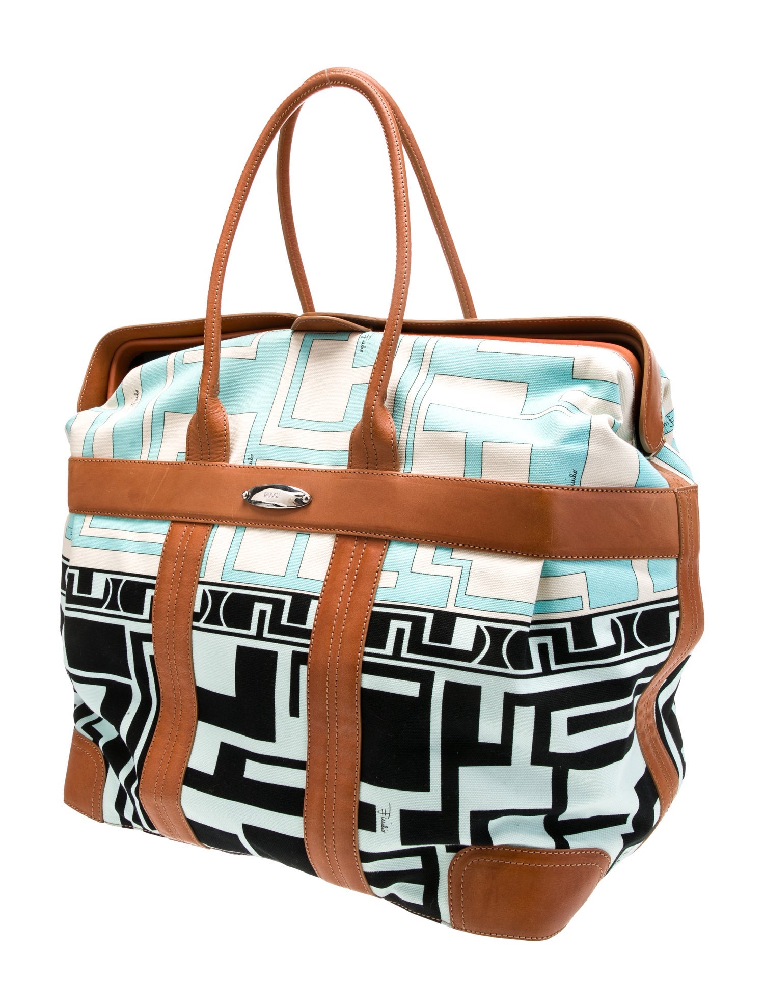 Emilio Pucci Canvas Weekender Bag