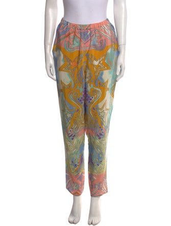 Emilio Pucci Silk Skinny Leg Pants