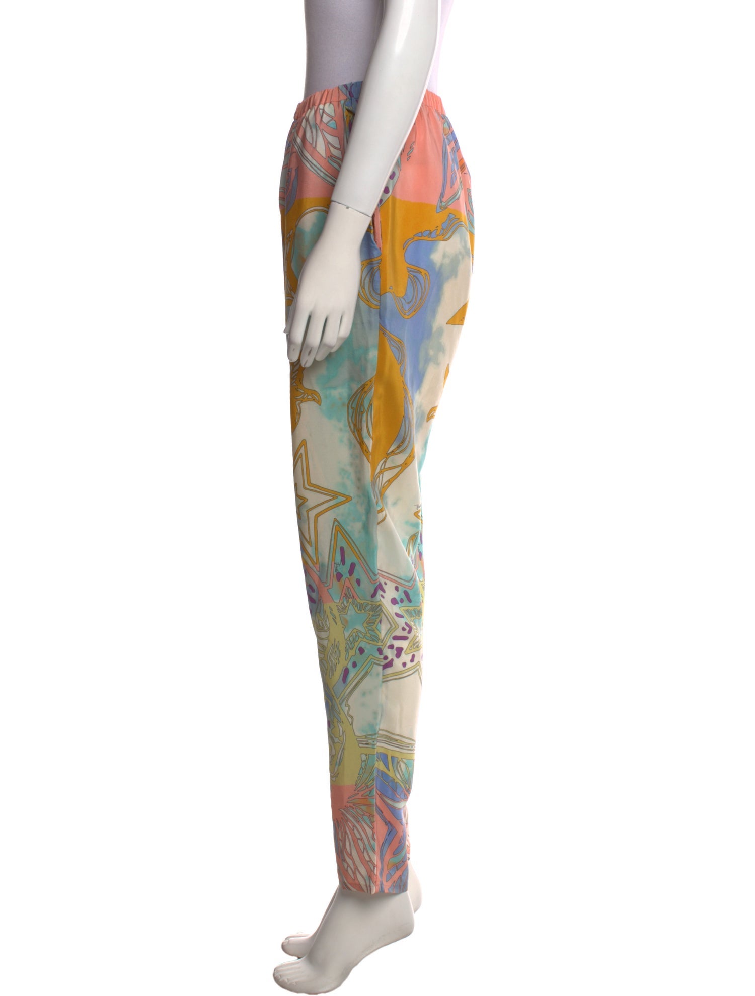 Emilio Pucci Silk Skinny Leg Pants