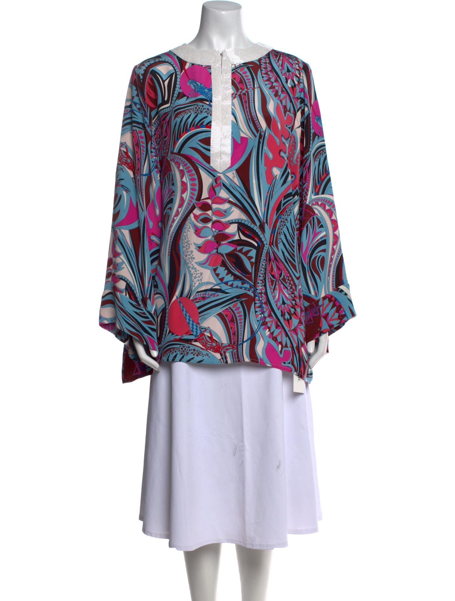 Emilio Pucci Printed V-Neck Tunic