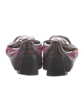 Emilio Pucci Colorblock Pattern Lasercut Accents Ballet Flats