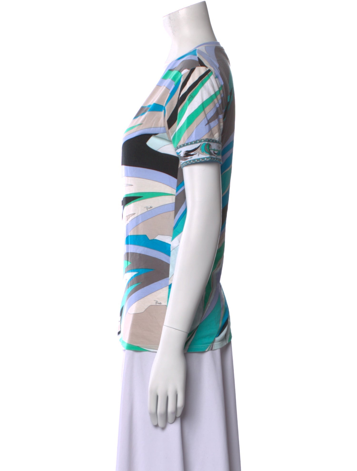 Emilio Pucci Printed V-Neck T-Shirt