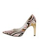 Emilio Pucci Satin Printed D'Orsay Pumps