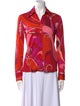 Emilio Pucci Silk Printed Button-Up Top