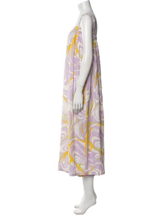 Emilio Pucci Paisley Print Square Neckline Jumpsuit