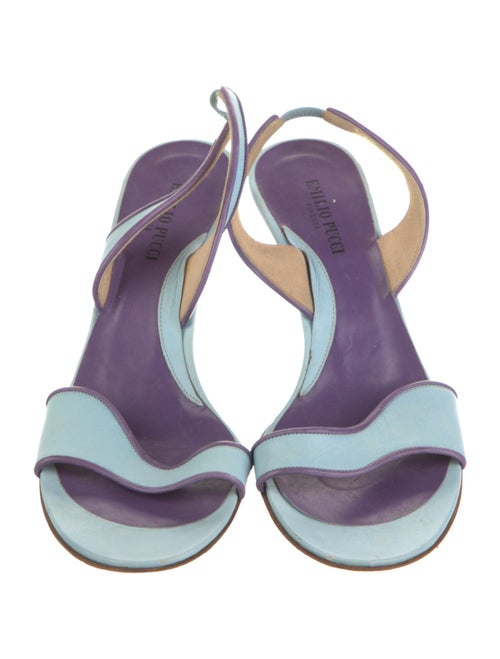 Emilio Pucci Leather Slingback Sandals