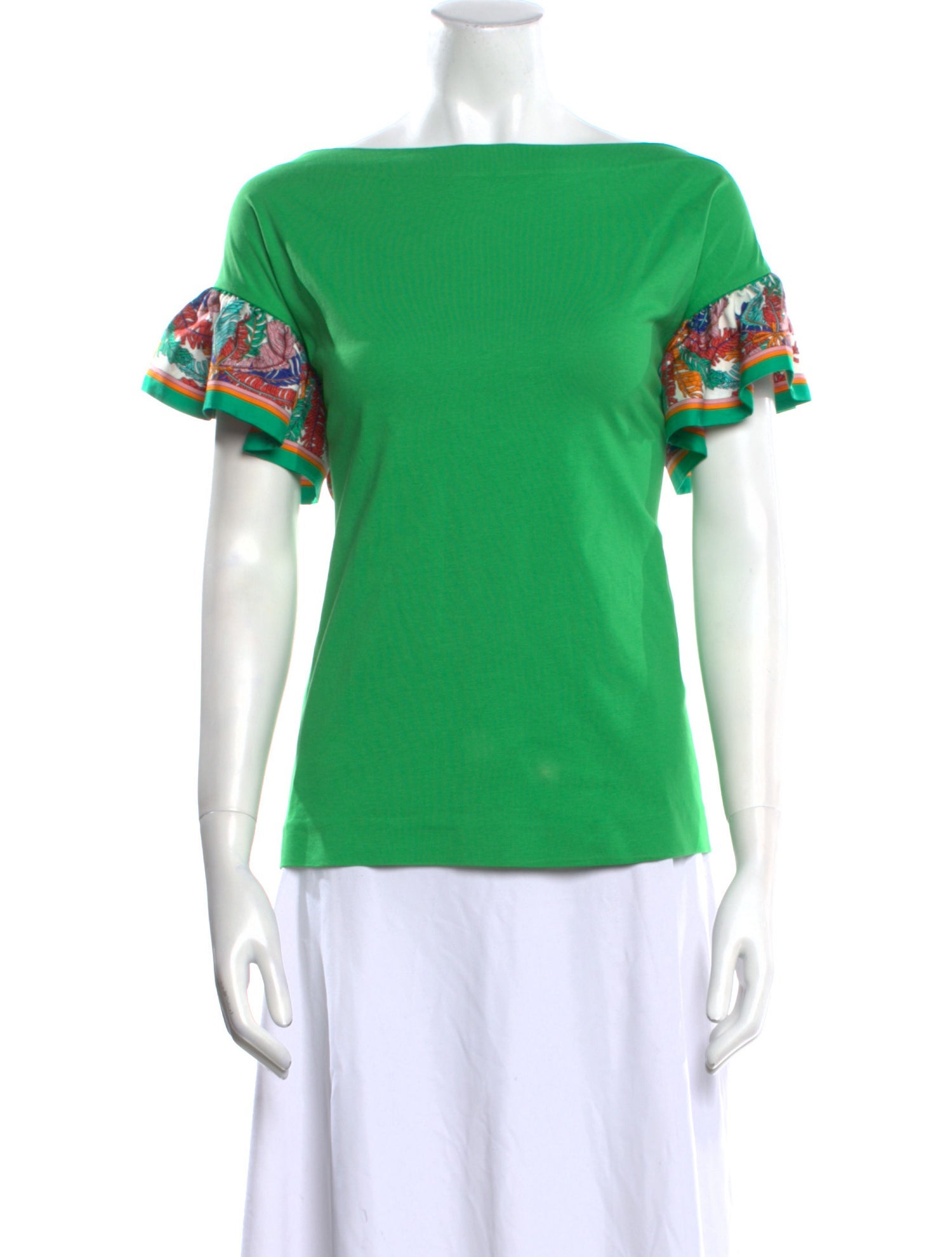 Emilio Pucci Printed Bateau Neckline T-Shirt