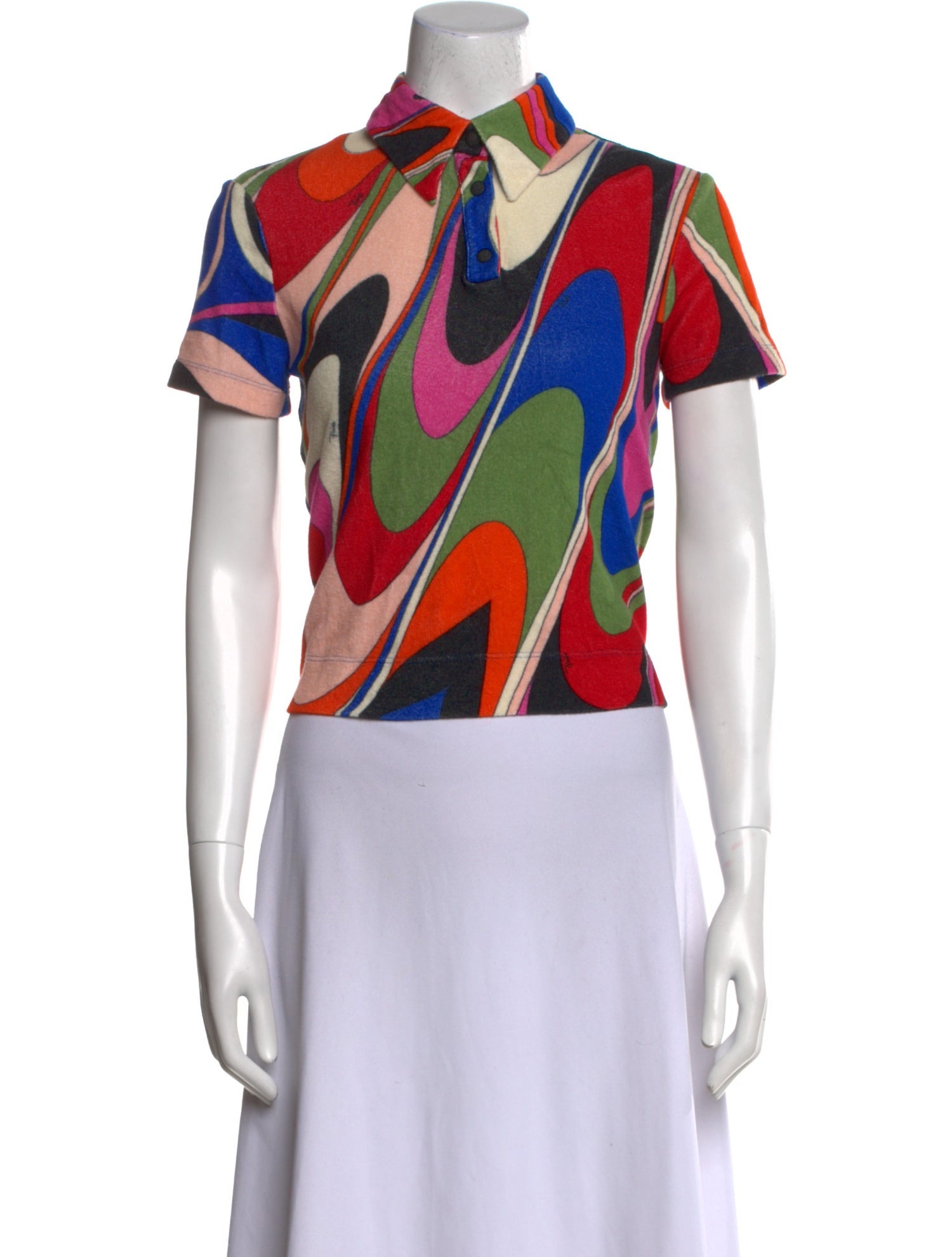 Emilio Pucci Printed Short Sleeve Polo