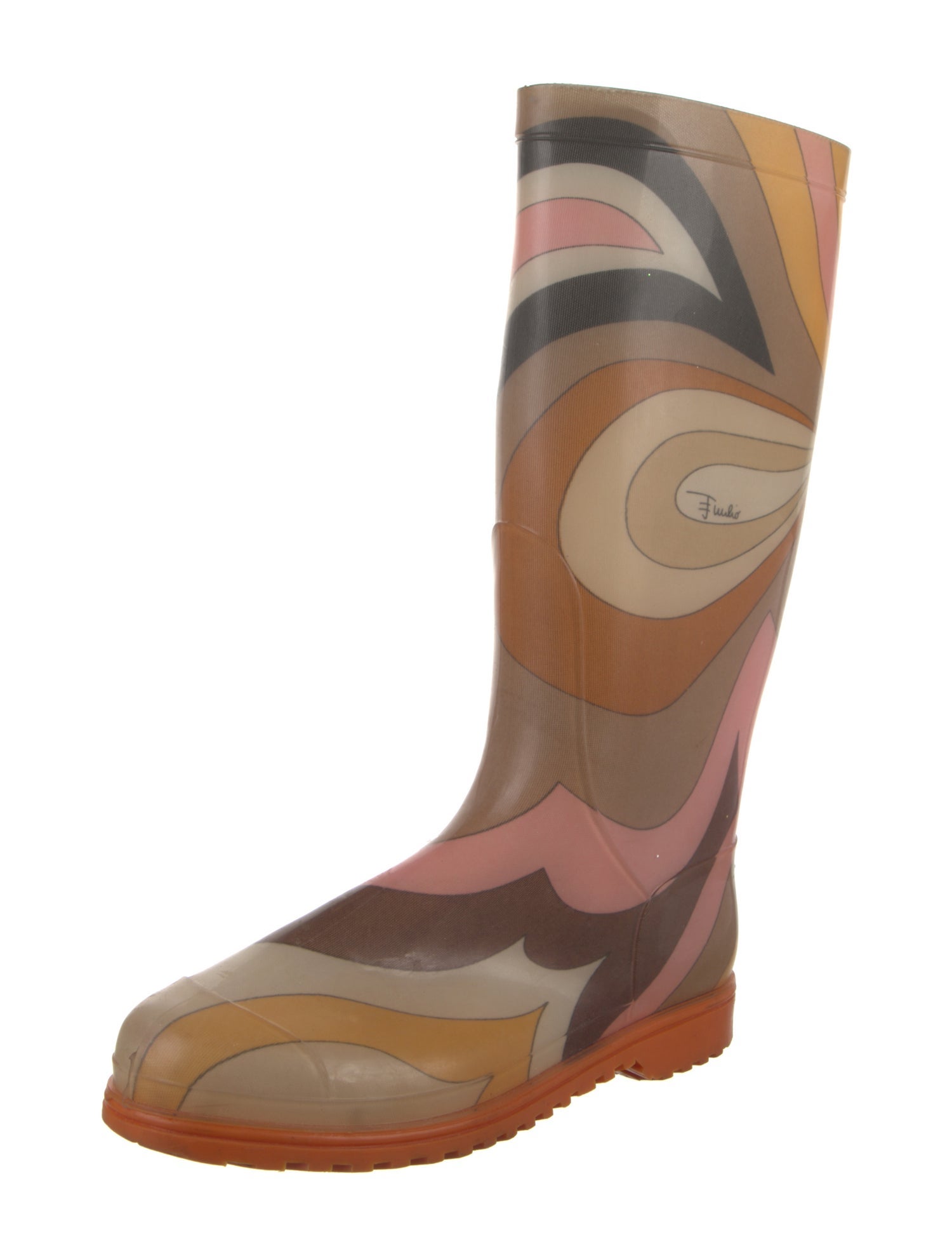 Emilio Pucci Rubber Printed Rain Boots