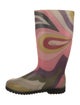 Emilio Pucci Rubber Printed Rain Boots