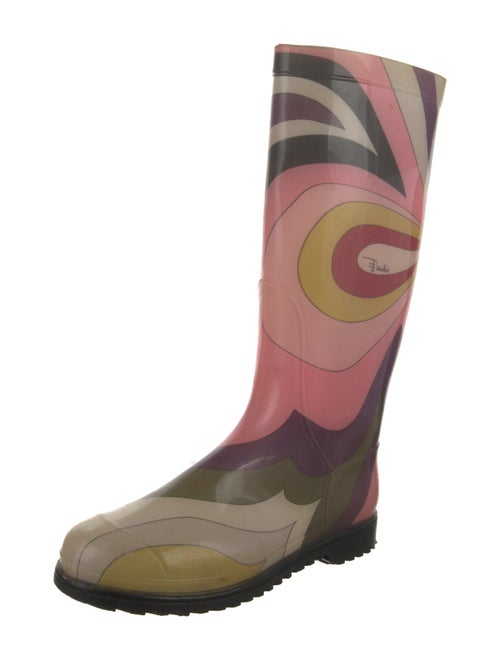 Emilio Pucci Rubber Printed Rain Boots